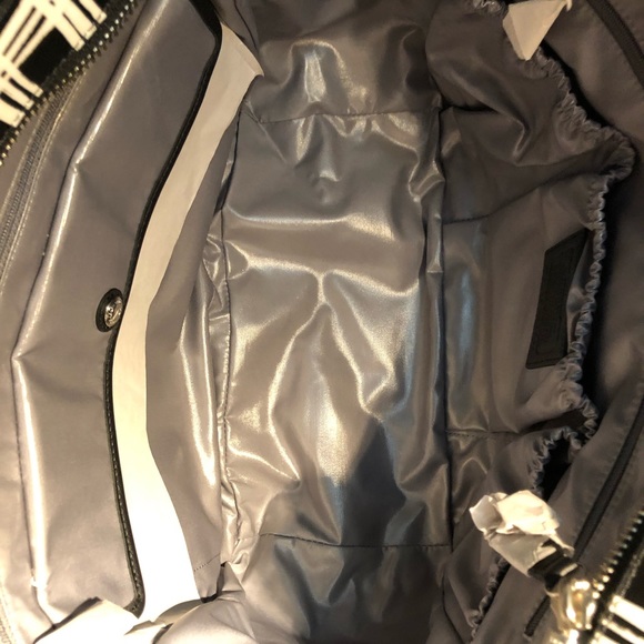 Coach painted plaid baby bag w/ lg & Sm wristlets